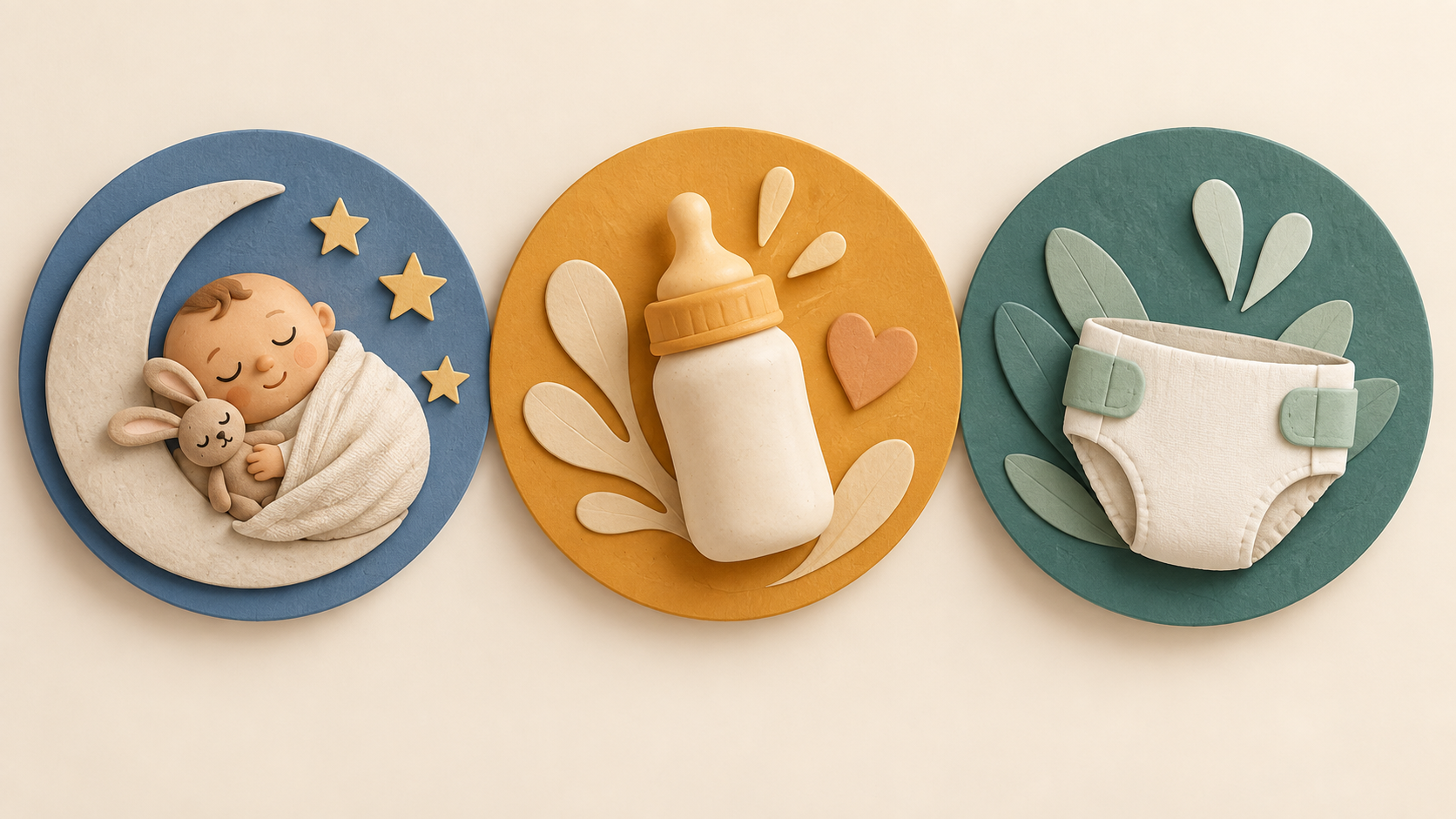 Subtle visual overview of daily baby activities